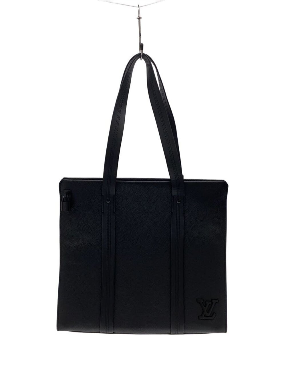 LOUIS VUITTON Takeoff Tote LV Aerogram Leather Black Solid